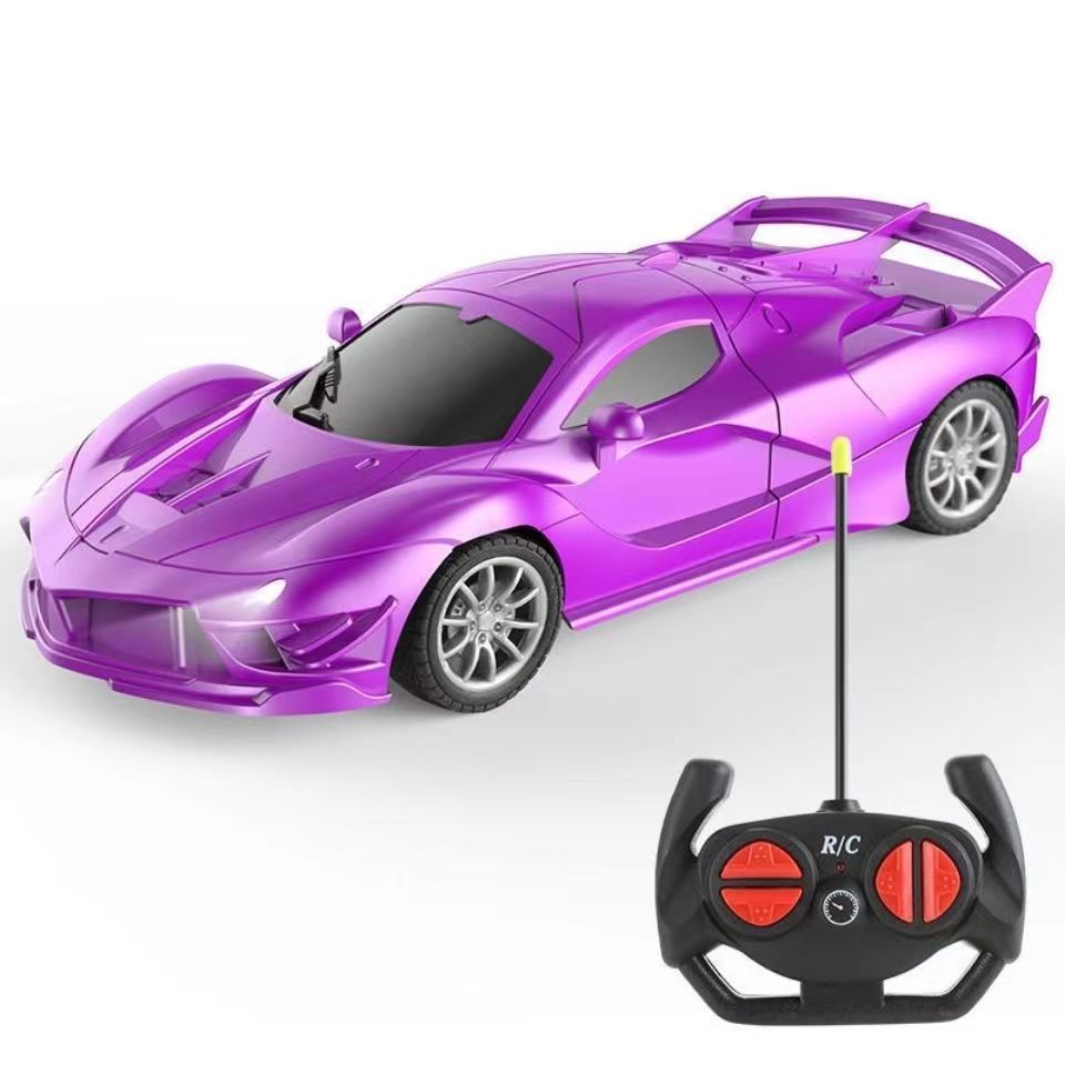 Coche de carreras eléctrico con control remoto para niños, Ferrari 1:18, con luces inalámbricas, exclusivamente disponible para ventas transfronterizas.