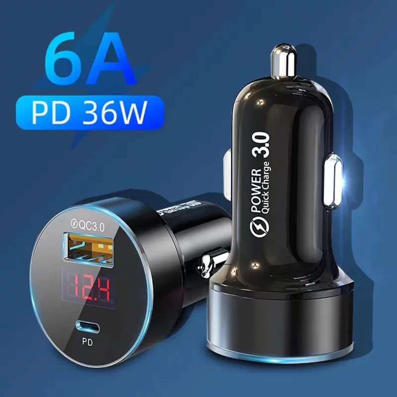 PD автомобильная зарядка одна зажигание, две цифры QC3.0 одиночный USB быстрая зарядка двойная быстрая зарядка автомобильная зарядка