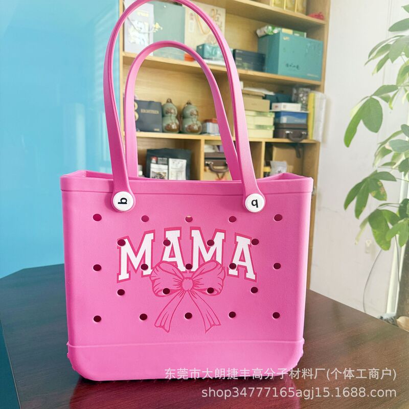 欧米の大型EVAビーチバッグ多機能収納バッグ女性用ハンドバッグDIY穴バッグ大容量スポット|undefined