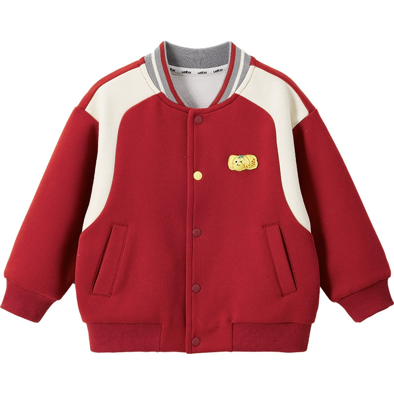 威尔贝鲁 Children's baseball uniform, autumn retro jacket for boys