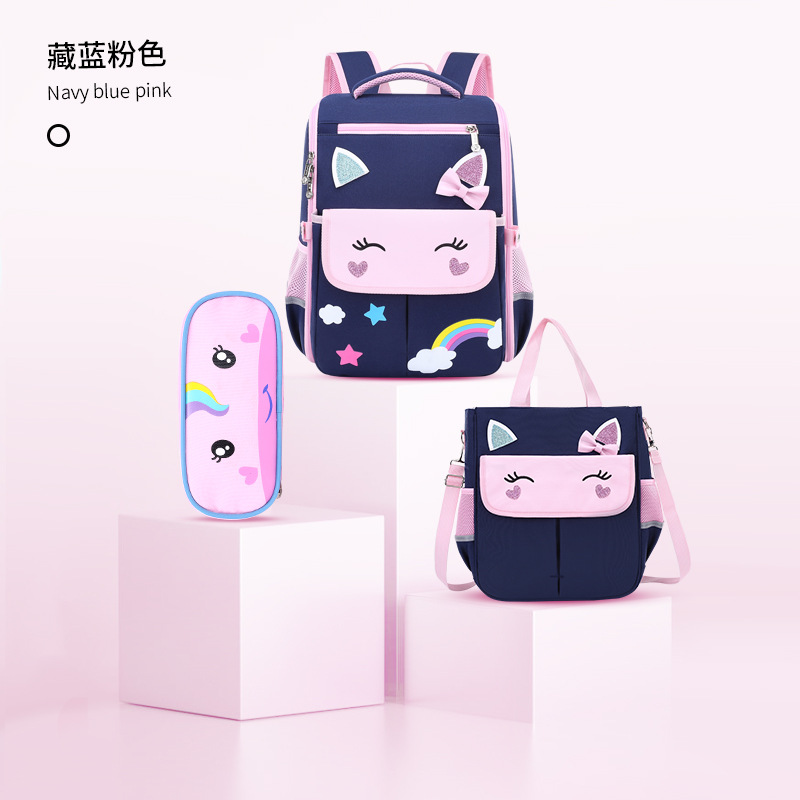 Nuevas mochilas para niños y niñas, estudiantes de primaria de grado 1 - 3 - 6 para reducir la carga de la mochila de hombro para niños de 6 - 9 - 12 años de edad, bolsas ligeras