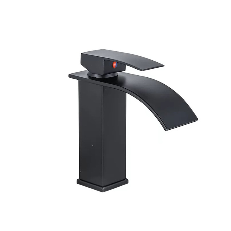 Cascada lavabo de acero inoxidable grifo de doble uso frío y caliente lavabo minimalista nórdico grifo de gabinete de baño de baño
