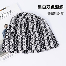 韩版蕾丝包头帽女夏镂空透气薄款显脸小堆堆帽美式冷帽网红套头帽