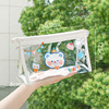 Cartoon transparent capacious high quality pencil case, Japanese cosmetic bag for elementary school students, for secondary school, suitable for teen