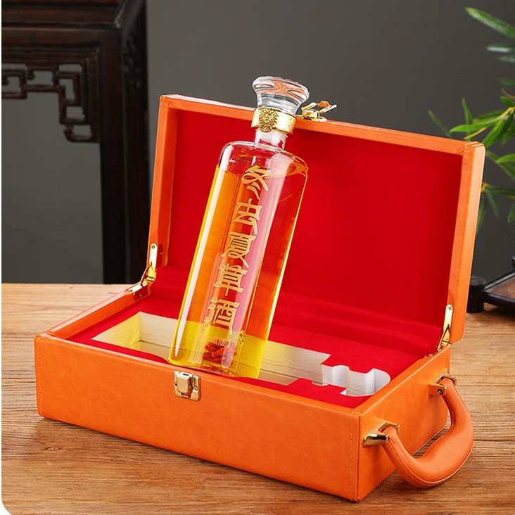 冬虫夏草泡酒瓶 泡酒瓶工艺酒瓶 透明密封白酒瓶洋酒瓶礼盒厂家