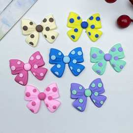 卡通波点彩色蝴蝶结系列PVC软胶DIY手机壳洞洞鞋水杯收纳盒冰箱贴