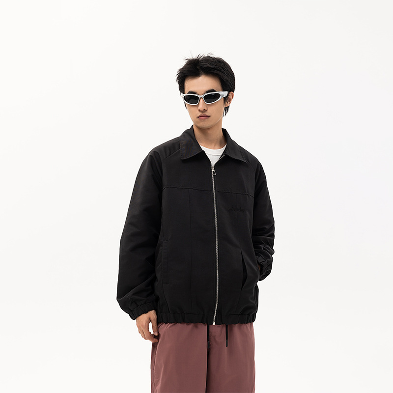 Autumn Japanese solid color retro jacket