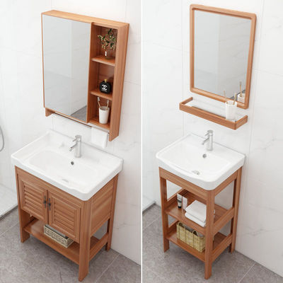 Floor type new pattern Bathroom cabinet Small apartment Vanity cabinet combination balcony ceramics one Washbasin TOILET