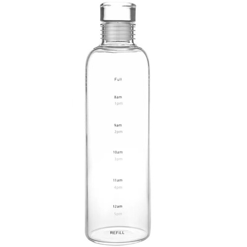 Hype Item Time Scale Cup Car Transparent Glass Cup Creative Portable Large Capacity Hype Water Cup Wholesale