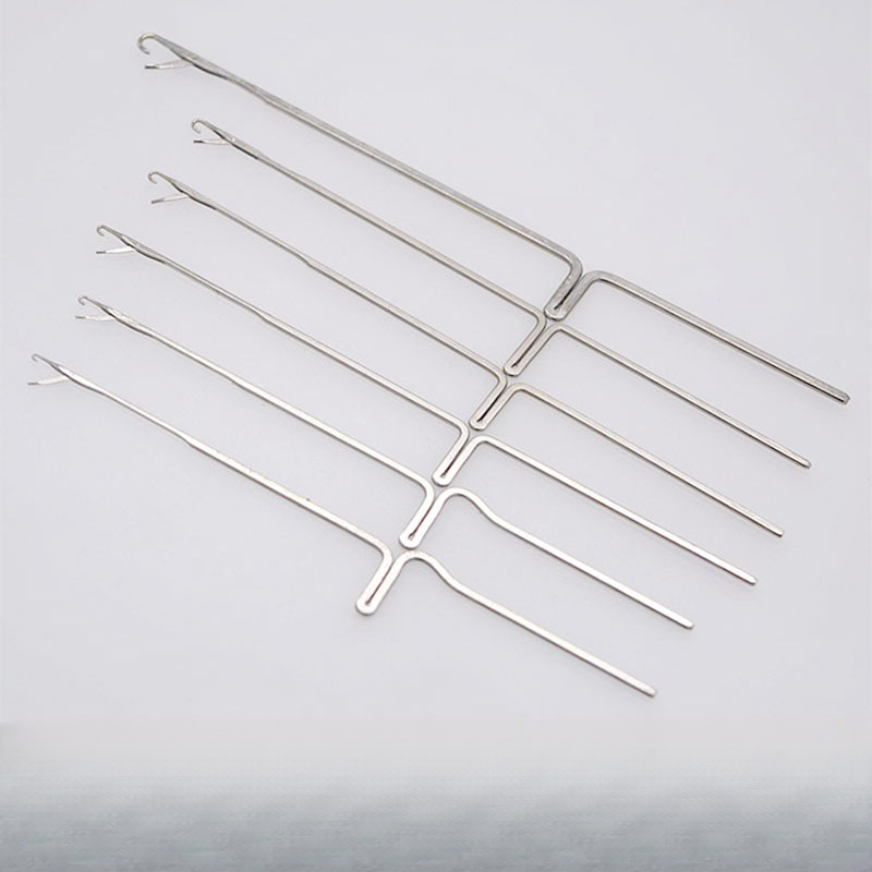 不锈钢花机钩针长舌带舌勾针羊毛衫藏线头针套口机配件手摇横机针