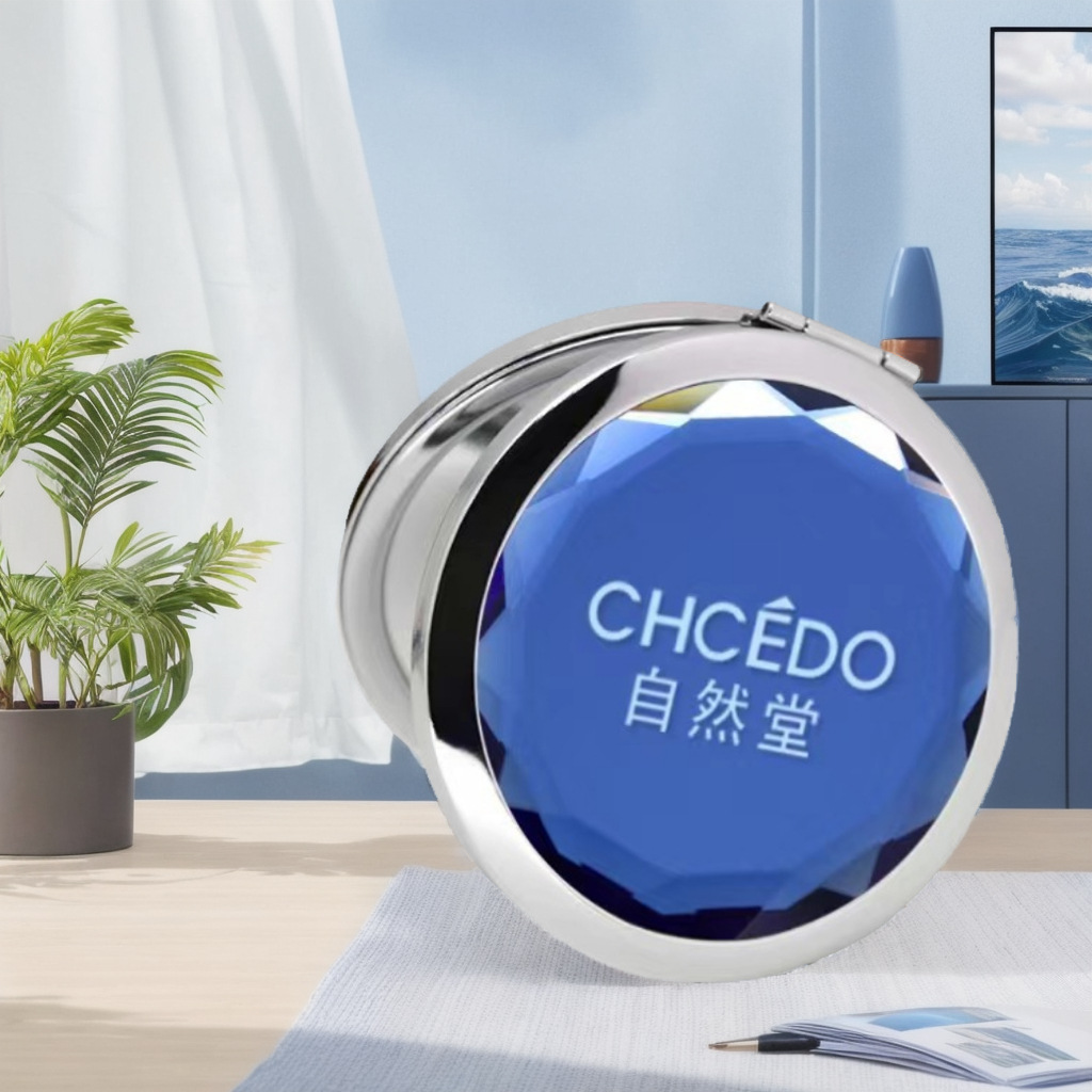 Espejo de maquillaje plegable de cristal espejo de maquillaje de metal pequeño espejo pequeño portátil pequeño regalo de regalo espejo de maquillaje palabras grabadas