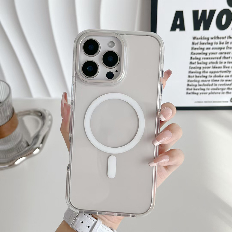 Apple 17promax、iPhone14、15、13対応、磁気吸着式、透明、耐衝撃、全面保護ケース|undefined