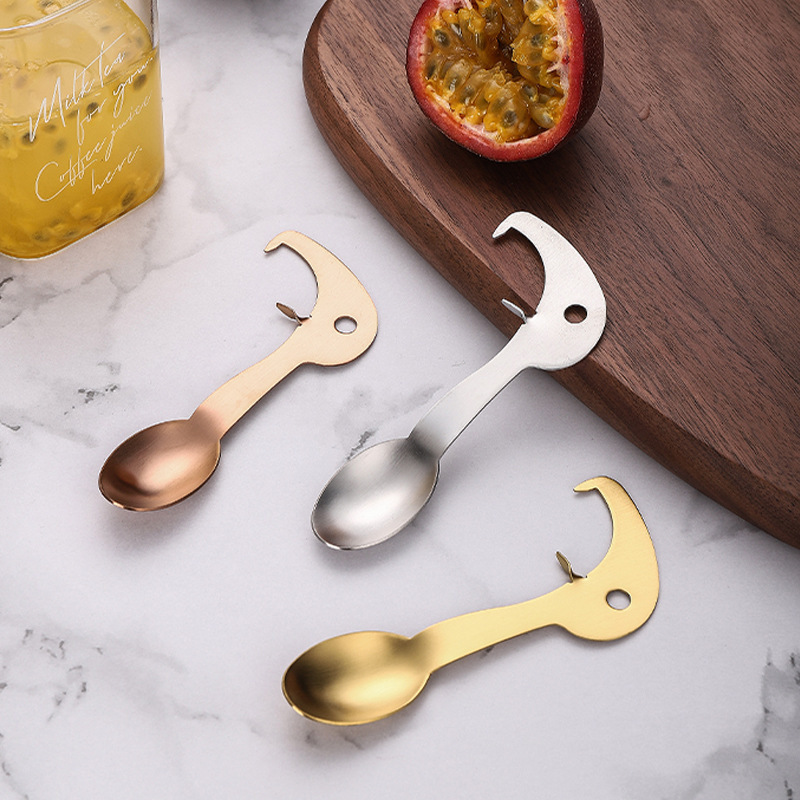Wholesale 304 Stainless Steel Passion Fruit Opener Household Kitchen Spoon Opener Shell Opener Fruit Peeler