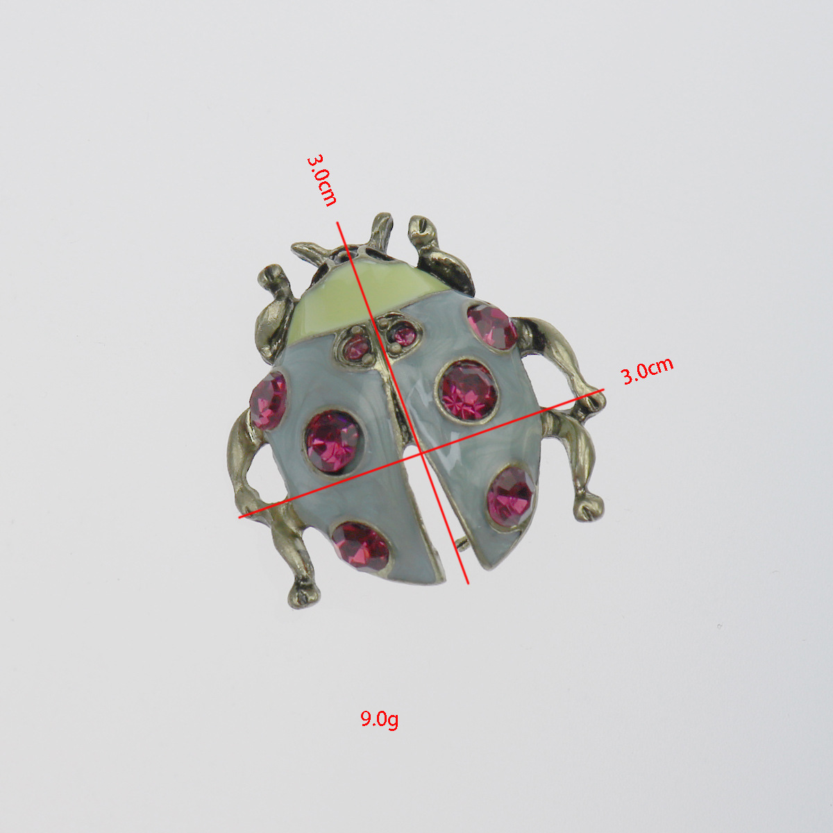Cross-Border Trendy Retro Enamel Beetle Brooch Corsage