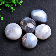 天然马达加斯加玉髓原石摆件水草玛瑙手把玩草花玛瑙原石把玩