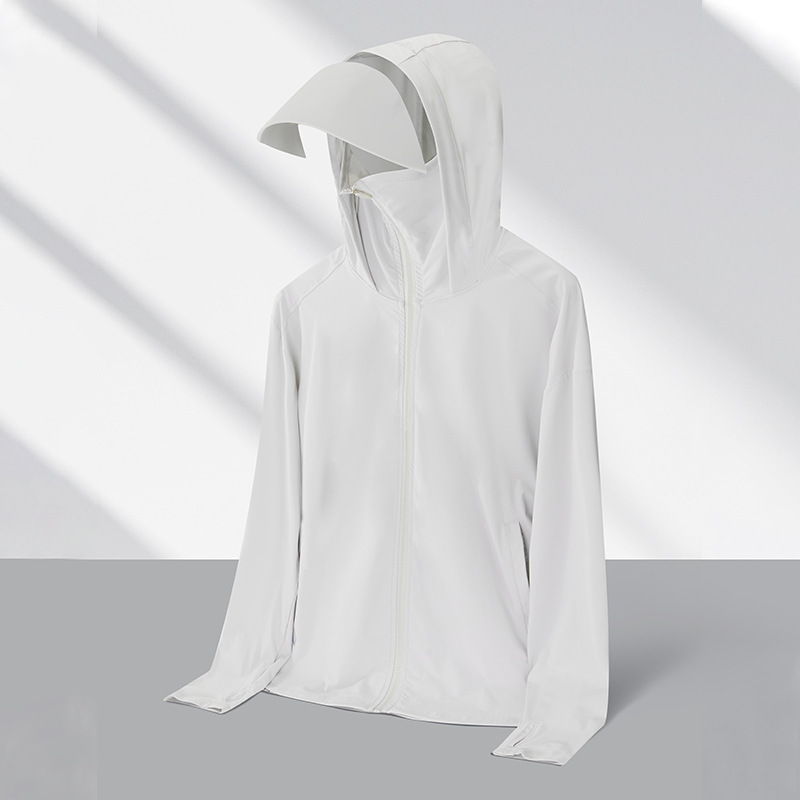 Hielo de nylon helado de verano ropa de protección solar anti-UV para hombres y mujeres UPF100 + encapuchado viaje deportivo exterior image 4