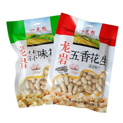 Fujian Longyan 208g Garlic peanuts snacks wholesale Bagged nut Roasting peanut