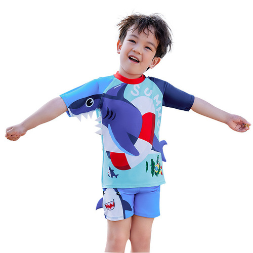 Lemon baby children's swimsuit style split girls swimsuit boys swimming trunks set new swimming equipment wholesale