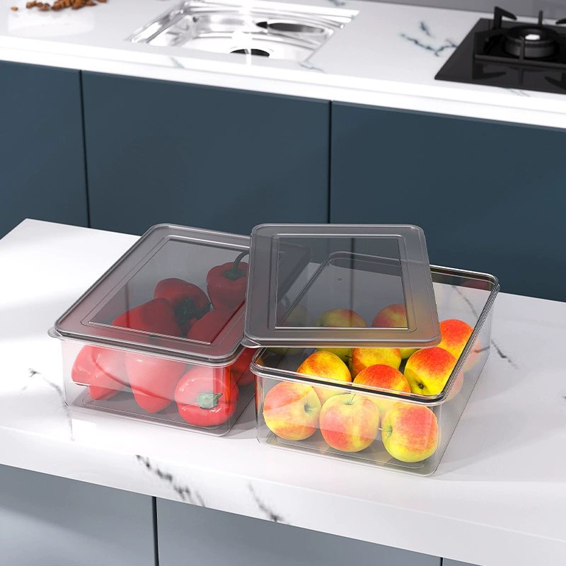 Rectangular plastic банка для хранения, set, rubber rings, storage box