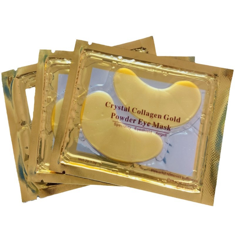 Versión en inglés transfronteriza máscara de cristal comercio electrónico comercio exterior venta directa al por mayor 24k colágeno mariposa máscara de ojo de oro pegatinas
