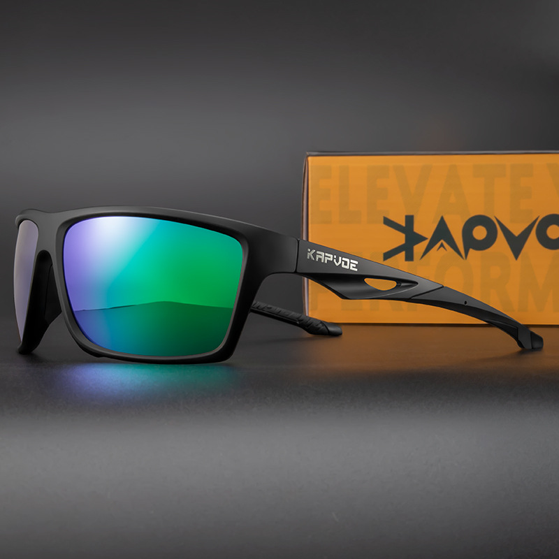 Nuevas gafas de sol polarizadas kapvoe, deportes al aire libre, gafas de ciclismo, gafas de sol de conducción con montura cuadrada, venta caliente transfronteriza
