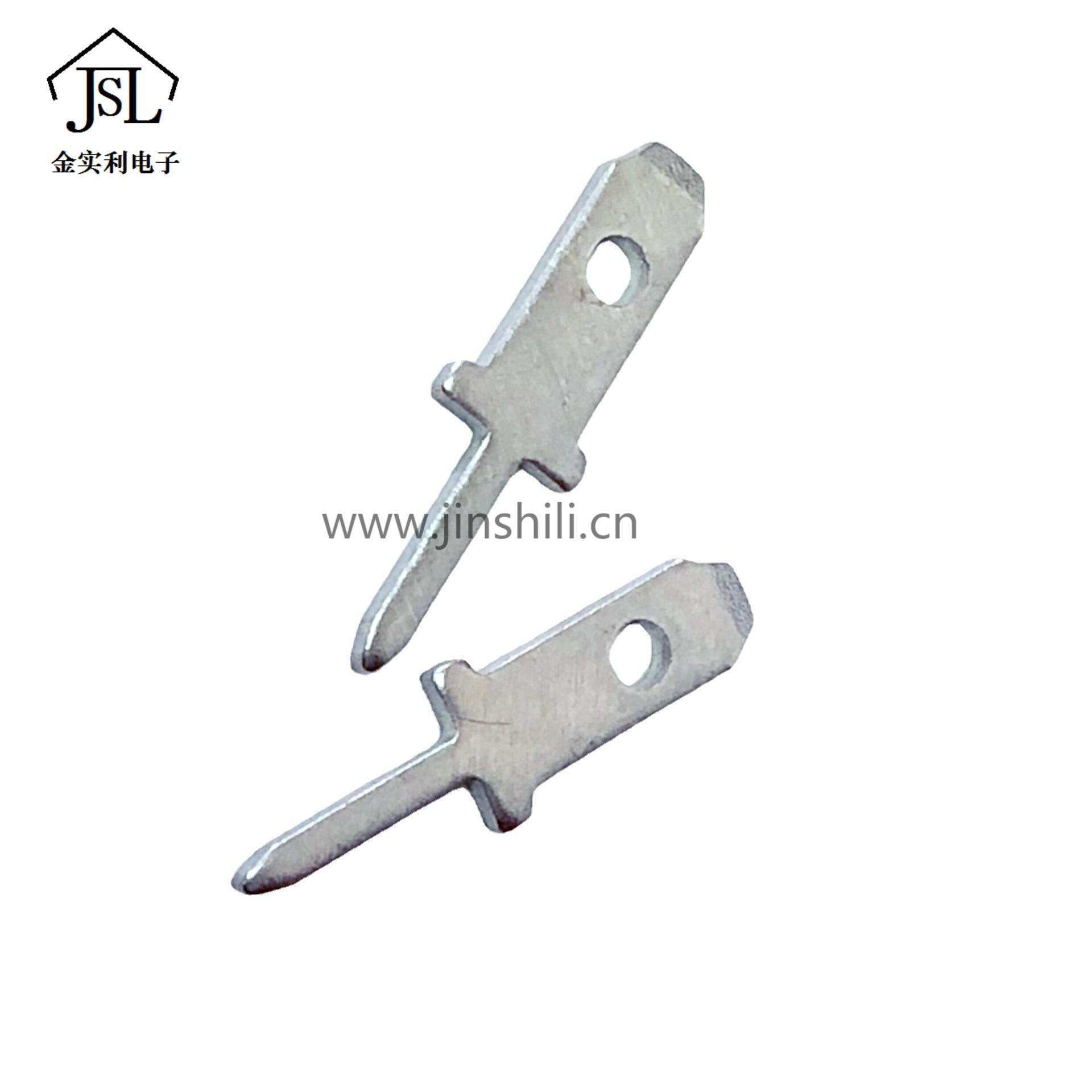 2.8*0.5黄铜插片单脚长脚插片110焊片 电流焊接端子 焊接端子厂家