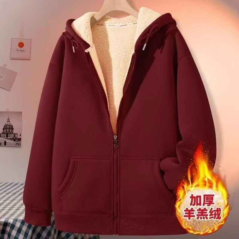 Cardigan sherpa burgundy / M