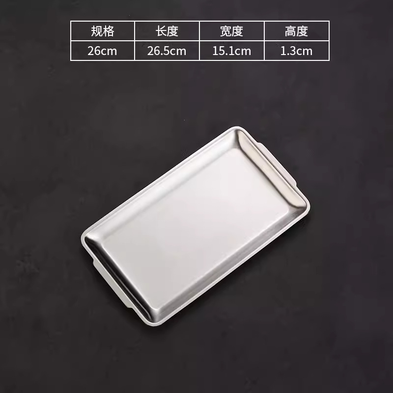メーカー卸売り韓国式ステンレス焼肉皿鍋牛肉皿平底バーベキュートレイ金色円盤菓子|undefined