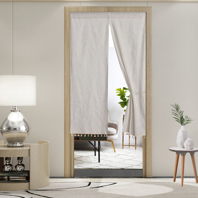 Le Xuan Show Door Curtain Wholesale Japanese Simple Plain Partition Curtain Punch-Free Kitchen Restaurant Bedroom Bathroom Cloth