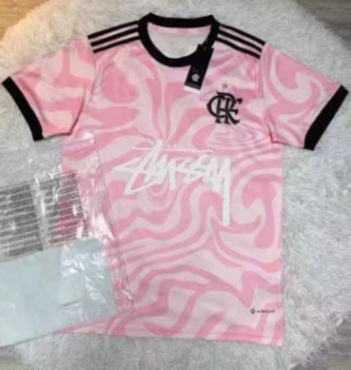 Stussy Jersey Brasil Flamengo Italia Edición conmemorativa Portugal París Francia Uniforme de fútbol