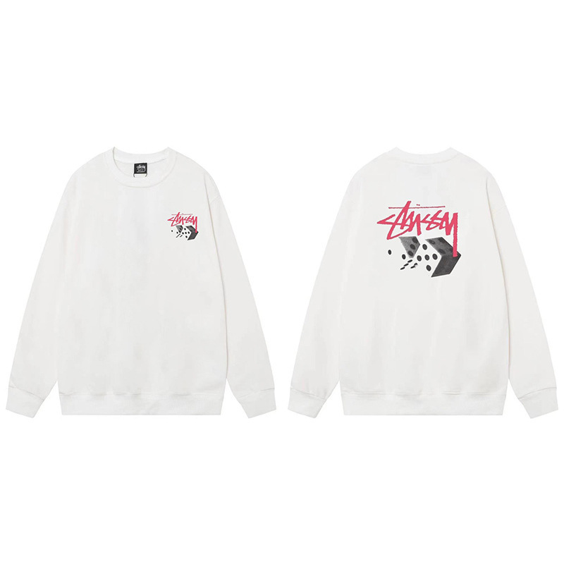 Sudadera de Cuello Redondo con Estampado Stu, Corte Holgado, 100% Algodón para Hombre y Mujer | Estilo Unisex