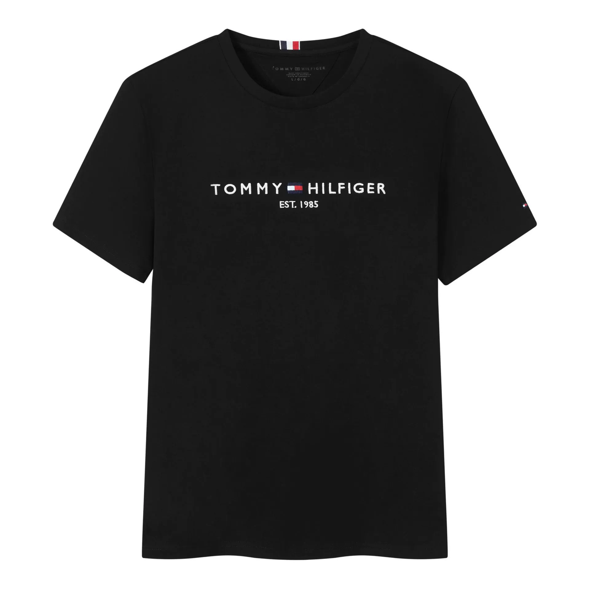 Спортивная хлопковая футболка Tommy Summer для отдыха с круглым вырезом, с коротким рукавом, размер плюс