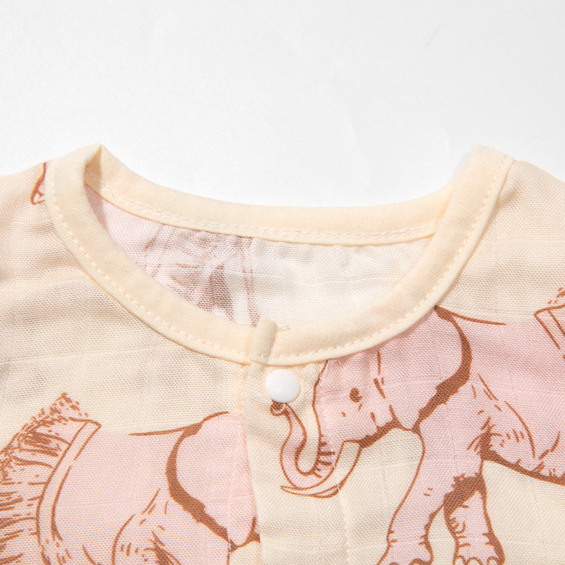 Mono de manga corta delgada para bebé muslin