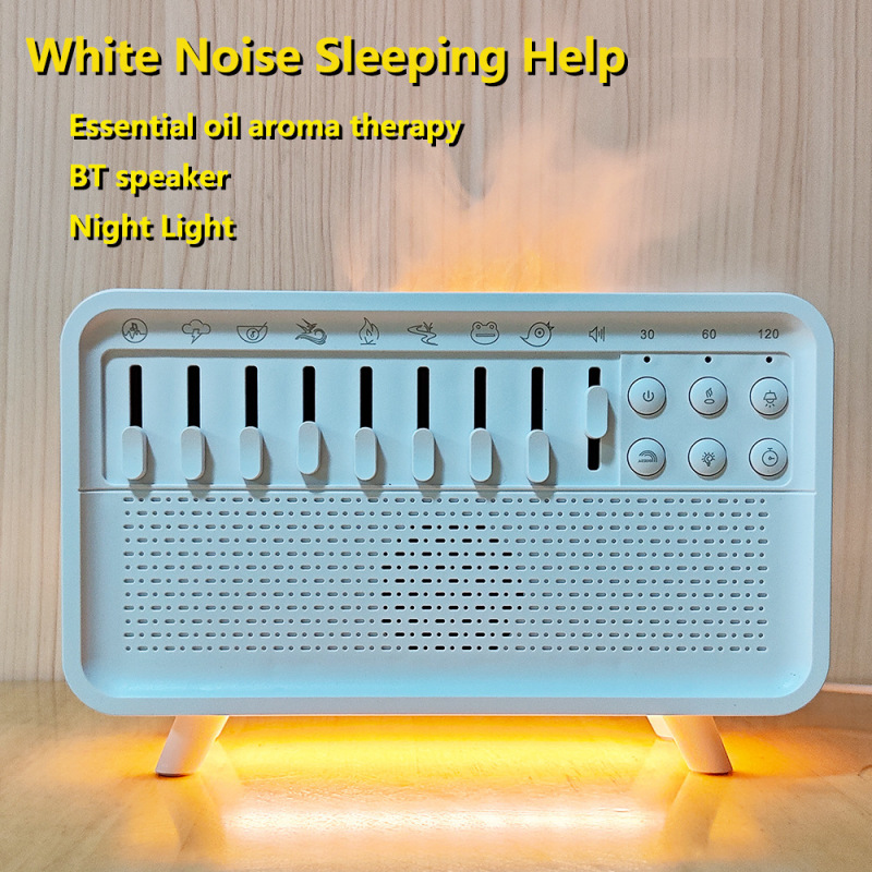 新商品の白騒音シミュレーション炎香薫睡眠器無線bluetooth音響睡眠器のベッドの夜の明かり加湿器|undefined