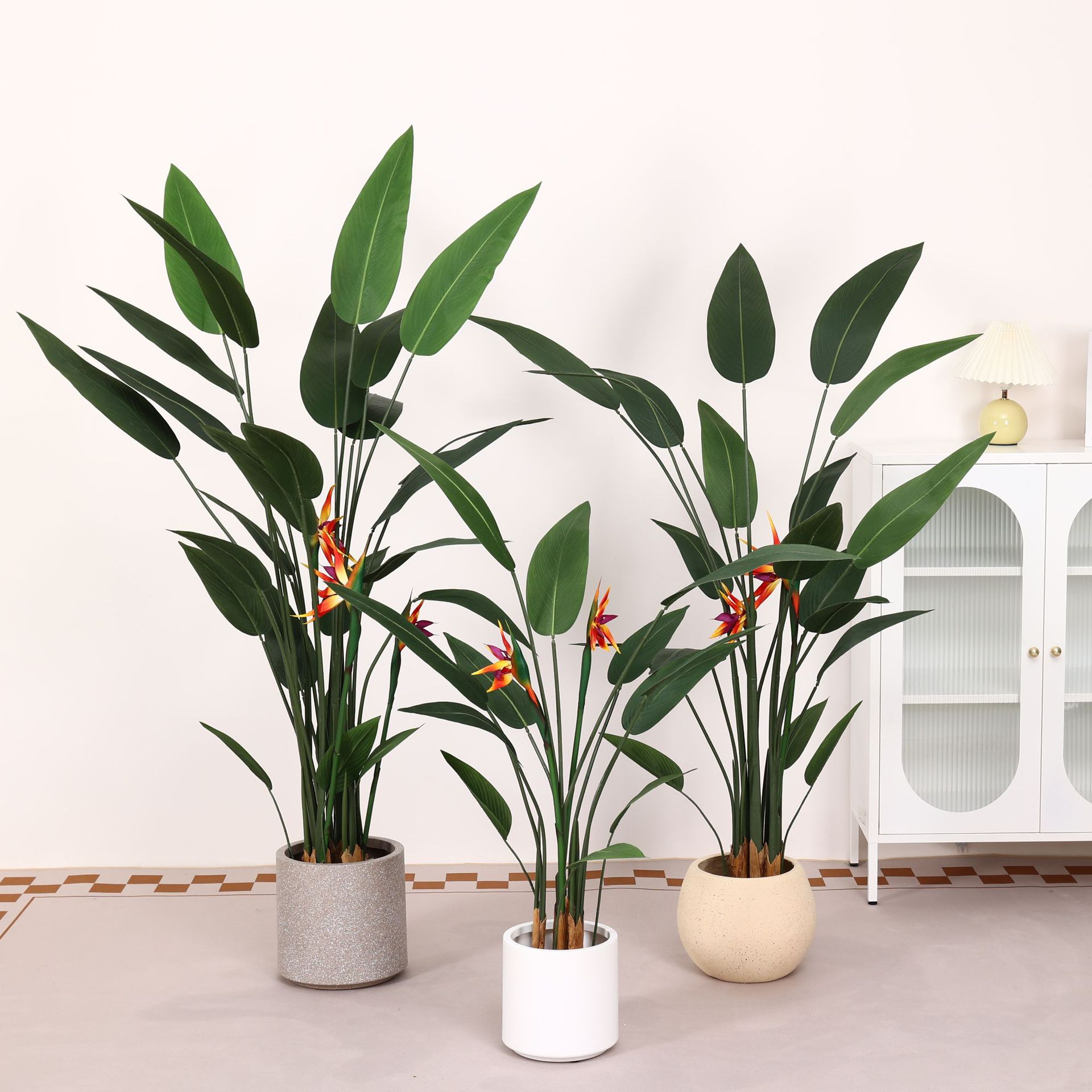 Decoración interior de plantas verdes de simulación de gran tamaño, plátano de bambú, gigantesco, plantas verdes falsas en maceta, paisajismo de plantas de simulación al por mayor image 3