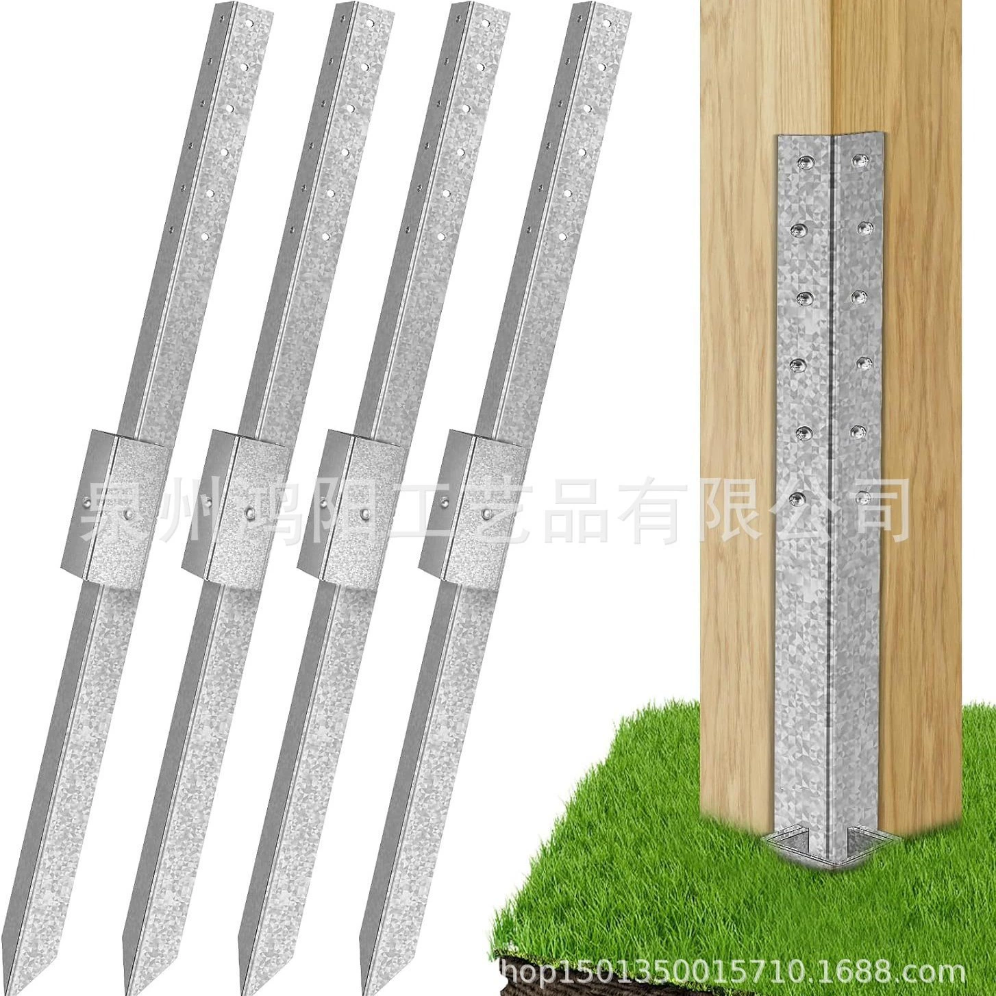 Забор Пост Ремонт Гвоздь Забор Пост Якорь Земной Гвоздь Ремонт Наклонный поврежденный деревянный забор Пост заземления Амазонка производитель
