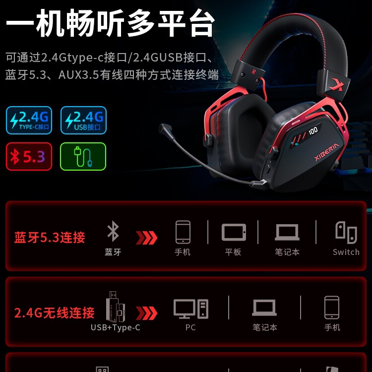 K03S无线头戴式游戏耳机蓝牙电竞耳麦台式电脑有线专用|undefined