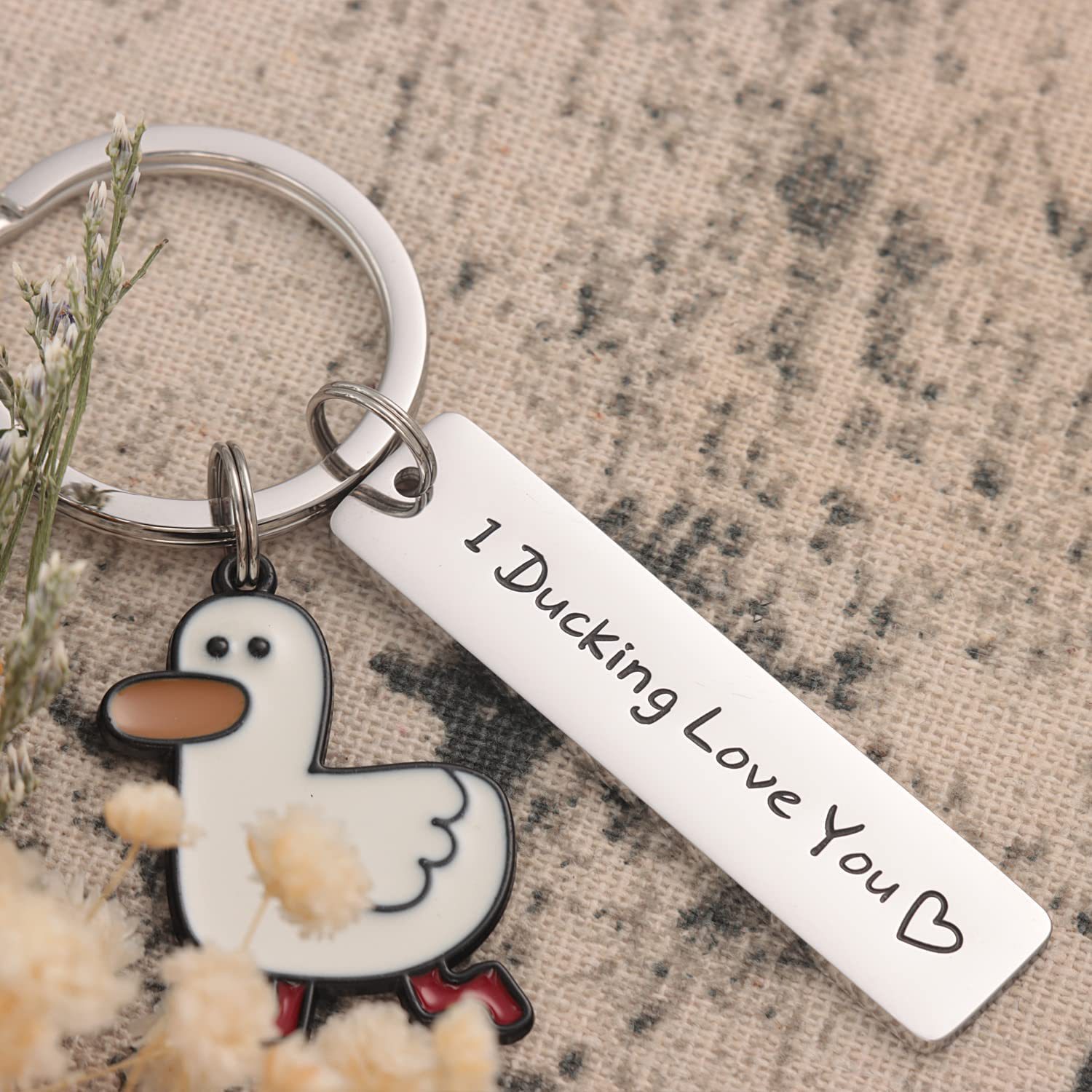 Stainless Steel Material Bag, Duck Pattern 1 Piece Bag Duck Bag Pendant Keychain Stainless Steel Unisex Cute Bag Pendant Keychain