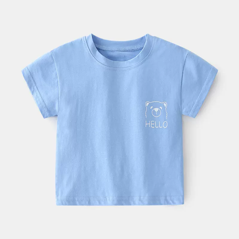 儿童短袖莱卡纯棉t恤0-3岁男女童宝宝半袖超薄上衣婴儿夏季衫童装