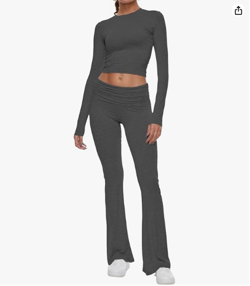 336g Weight Long Sleeve Sleeve Length Spandex, Polyester Fabric Type Pant Co-ord Set Sets Type 2 Pieces Set Quantity Holiday, Daily Occasion Round Neck Neckline Slim Fit Type Solid Color Pattern Summer, Spring Season Women's Gender Streetwear Style Holiday Daily Women's Streetwear Solid Color Spandex Polyester Pant Co-ord Set Pants Sets 24