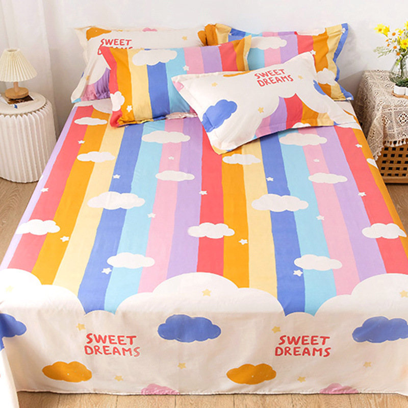 Sábanas de algodón 100% para niños de una sola pieza de algodón dibujos animados lindo ins dormitorio de estudiantes masculinos y femeninos dinosaurio único