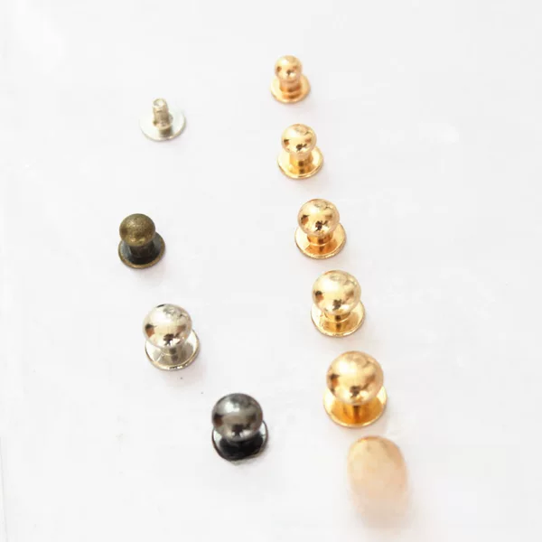 Monk Head Rivets for Luggage Hardware, Round Head Decorative Rivets, Accessories 4-12mm, Monk Head with Screws