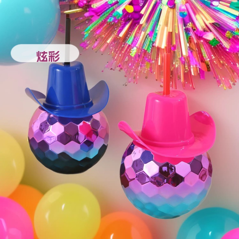 Vaquero sombrero vaquero galvanizado tazas de agua tazas de plástico l tazas de paja de 600ml tazas de vino suministros de fiesta transfronterizos
