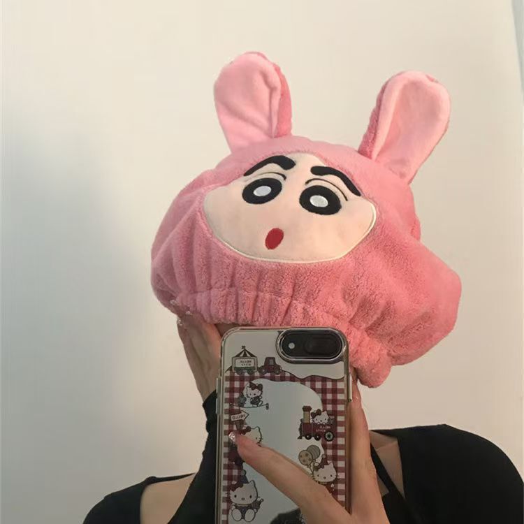 漫画厚い吸水ドライヘアキャップ女性速乾シャワーキャップコーラルフリース髪タオルドライヘアタオル|undefined