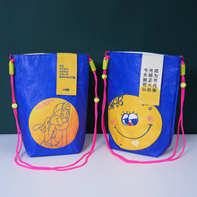 厂家杜邦纸袋印logo可水洗牛皮环保袋复古彩印单肩购物手提包定做