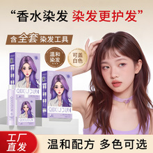 无氨染发膏自己在家染AB剂盖白潮色爆款染发剂 美发产品定制logo