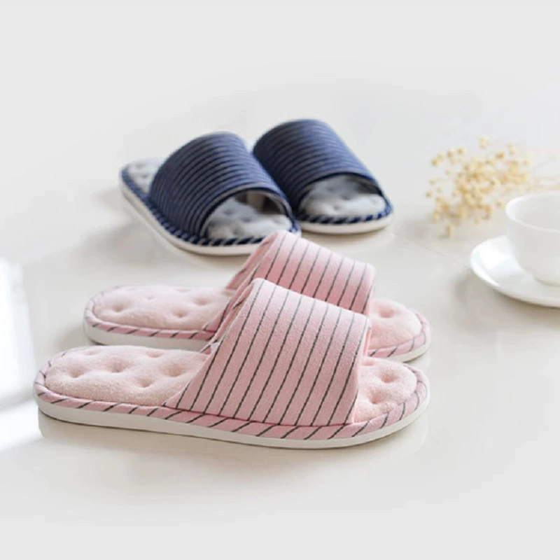Внешняя торговля, оптовая продажа, открытые тапочки на заказ для дома, теплые, нескользящие, дышащие хлопковые тапочки на все времена года, женская домашняя обувь для родов.