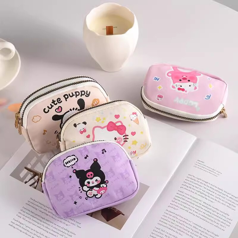 Kulomipacha Cute Coin Purse Student Children Carto Bag Key Bag Mini Storage Bag Zipper Card Case