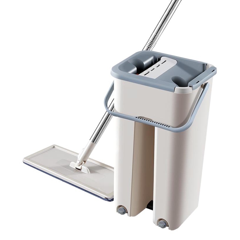 Fregona plana fregona doméstica perezosa fregona limpia húmeda y seca lavado a mano libre fregona plana traje de cubo