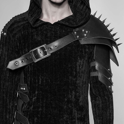 [中世纪维京骑士盔甲护肩哥特式尖刺长钉铠甲COSPLAY表演服装道具]